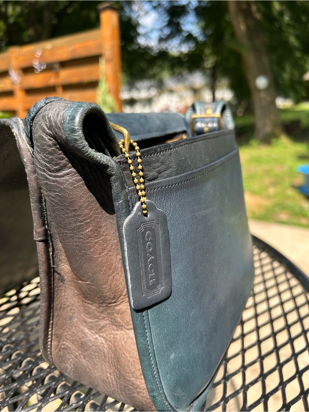 Coach Vintage Blue Classic Shoulder Bag - Picture 12 of 16